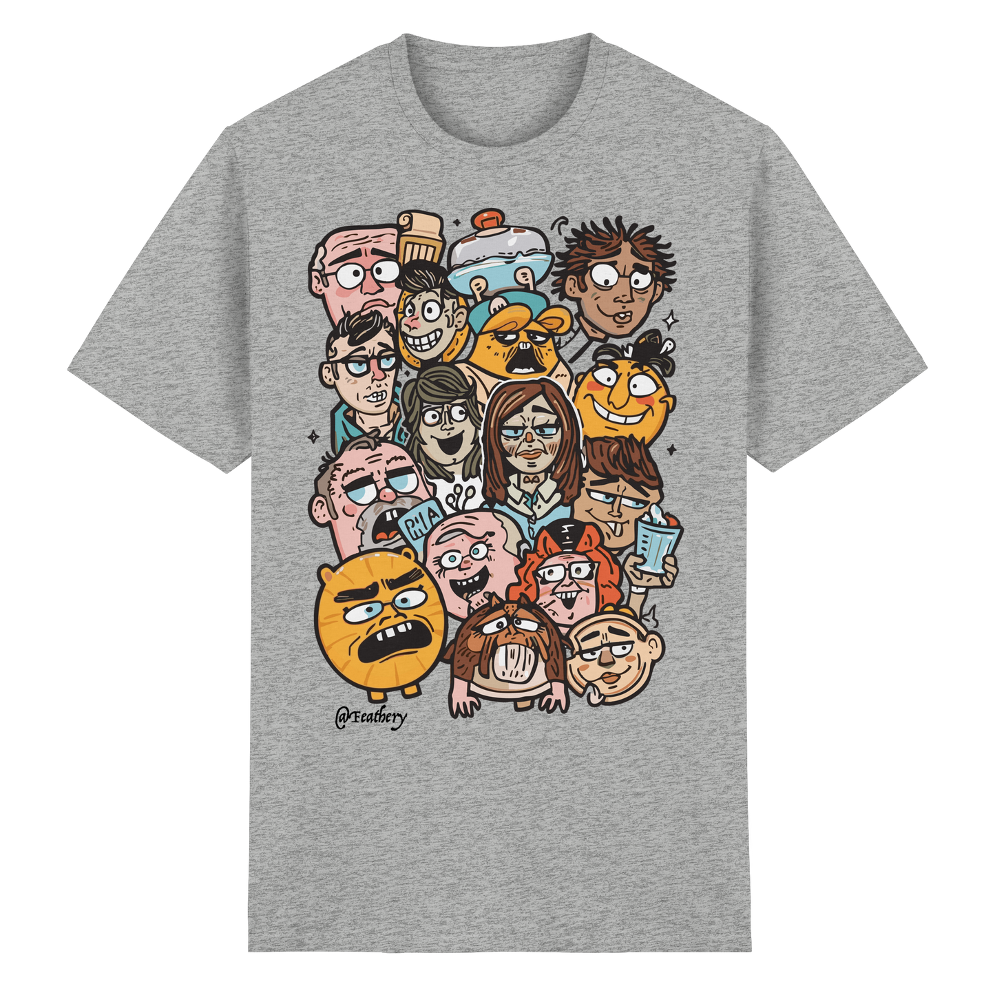 FACE-RIOT by Feathery - Heavy Cotton T-Shirt