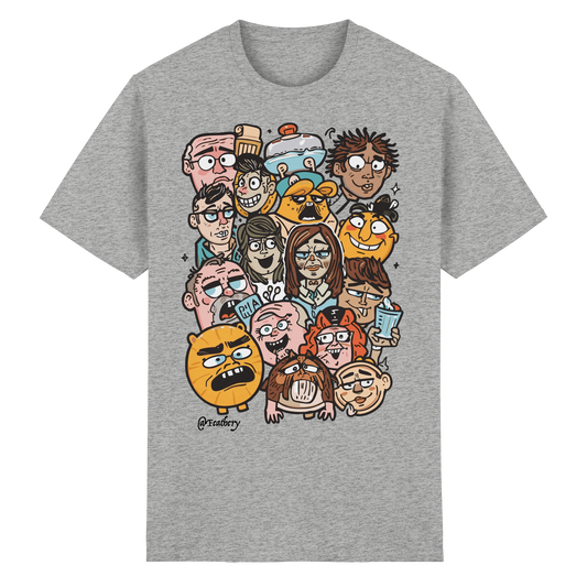 FACE-RIOT by Feathery - Heavy Cotton T-Shirt