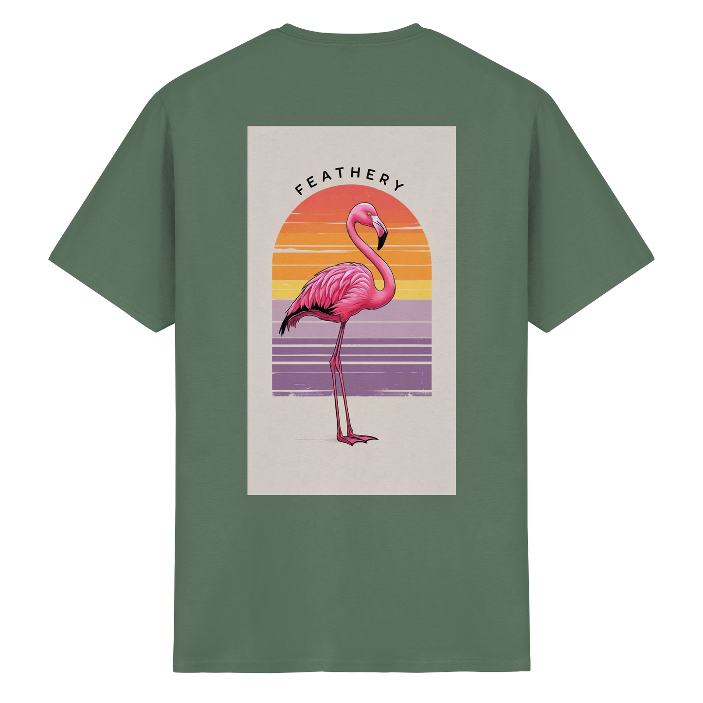 FLAMINGO by Feathery - Heavy Cotton T-Shirt