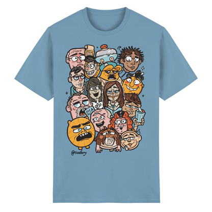 FACE-RIOT by Feathery - Heavy Cotton T-Shirt