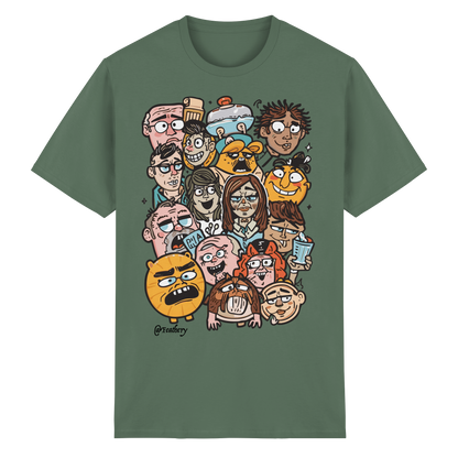 FACE-RIOT by Feathery - Heavy Cotton T-Shirt